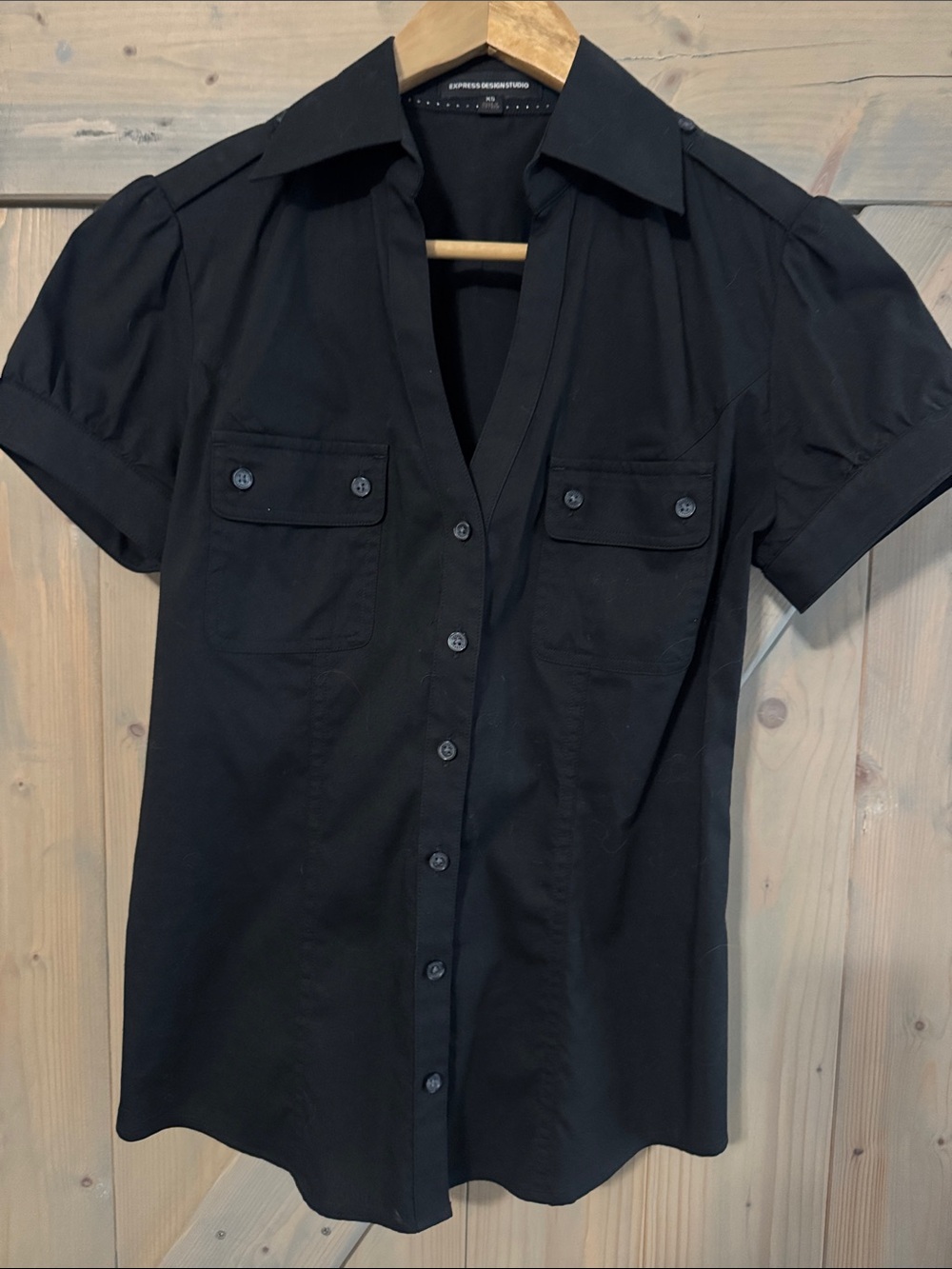Express Design Studio Short Sleeve Button Up